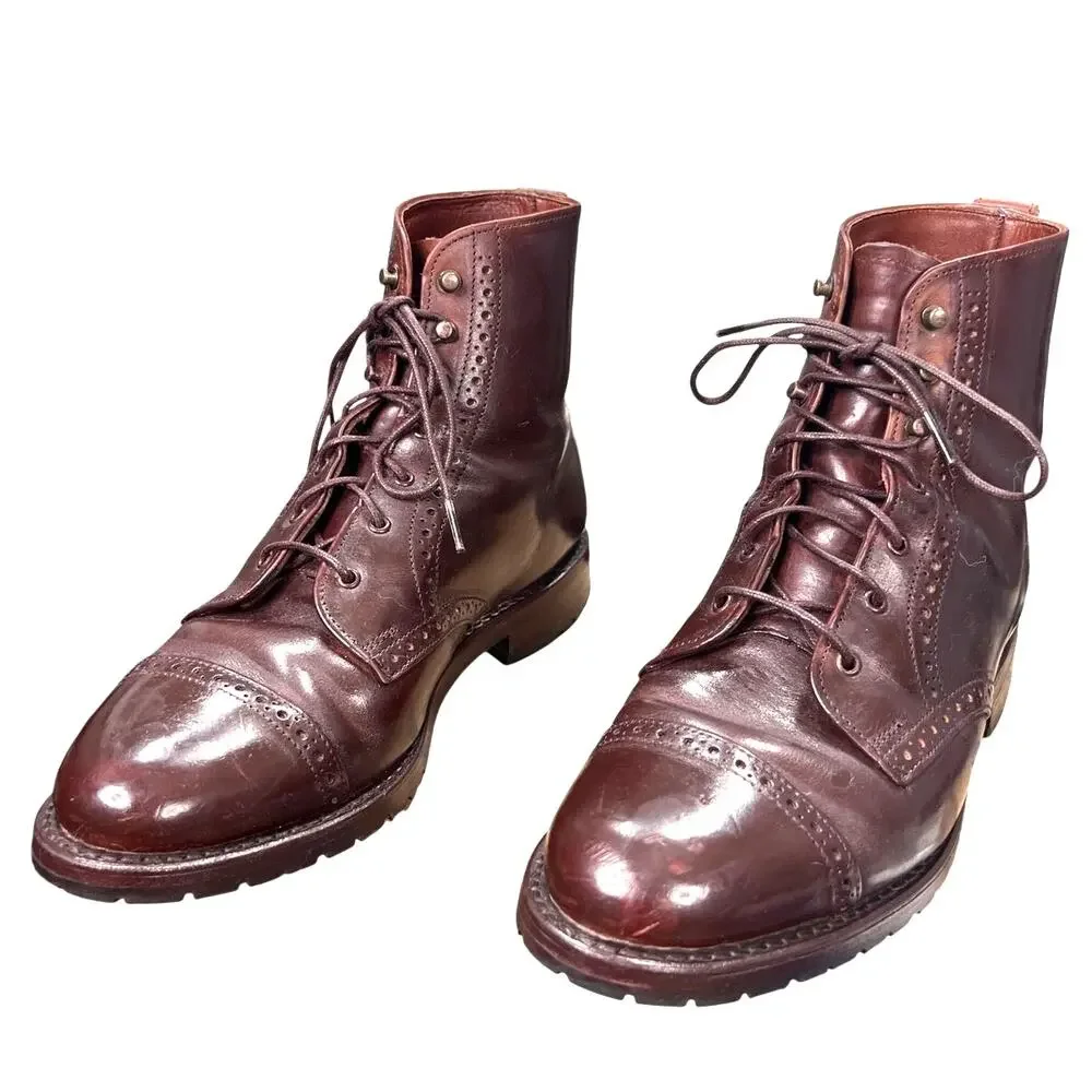 Allen Edmonds Men’s Hamilton Wide Burgundy Brogue Chukka Boot Size US 8 E
